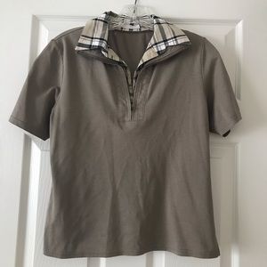 Plaid collared tee